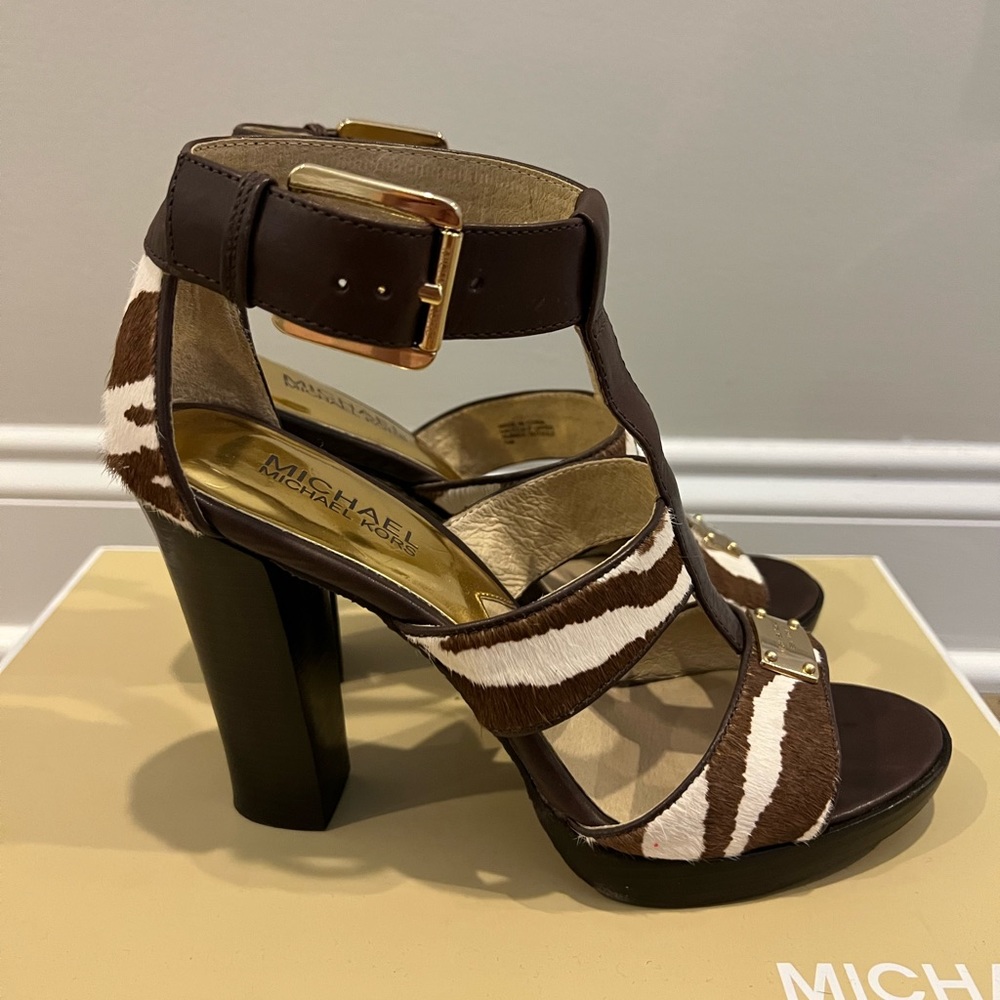 Michael Kors Haircalf/Leather Heels 7.5M
